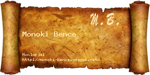Monoki Bence névjegykártya