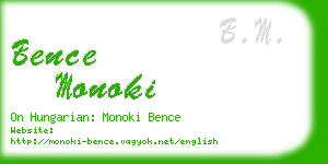 bence monoki business card